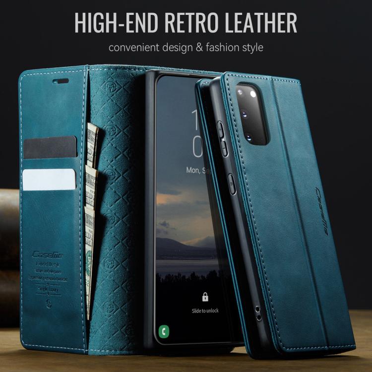 Funda para Samsung Galaxy S20 CaseMe 033 con forro de piel de becerro, microfibra y bloqueo RFID (verde)