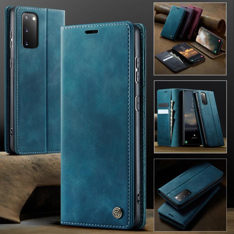 Funda para Samsung Galaxy S20 CaseMe 033 con forro de piel de becerro, microfibra y bloqueo RFID (verde)