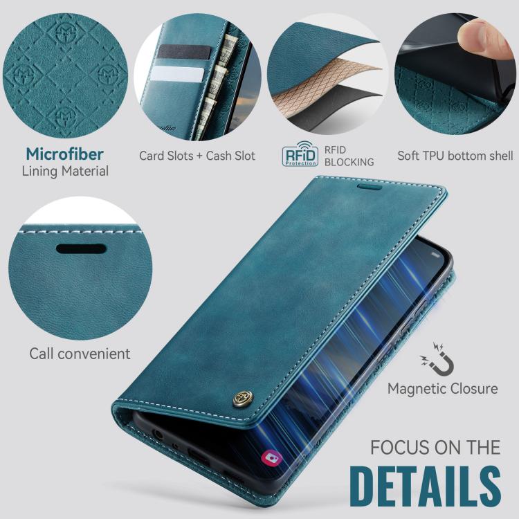 Funda CaseMe 033 para Samsung Galaxy A13/A04s, forro de piel de becerro, microfibra y bloqueo RFID (verde)