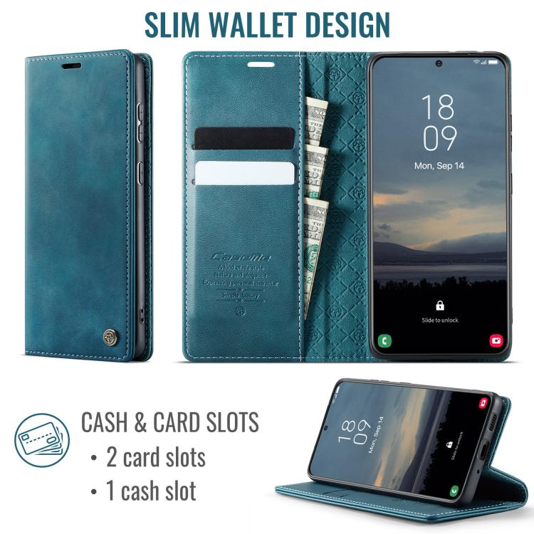 Funda CaseMe 033 para Samsung Galaxy S20 Ultra, forro de piel de becerro, microfibra y bloqueo RFID (verde)