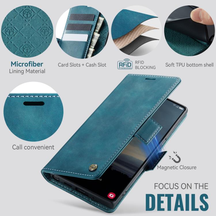 Funda CaseMe 033 para Samsung Galaxy Note20 Ultra, forro de piel de becerro, microfibra y bloqueo RFID (verde)