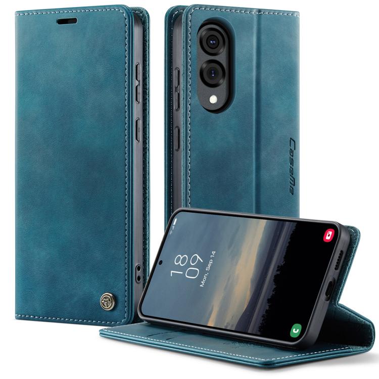 Funda para Samsung Galaxy S25 Edge CaseMe 033 con forro de piel de becerro, microfibra y bloqueo RFID (verde)