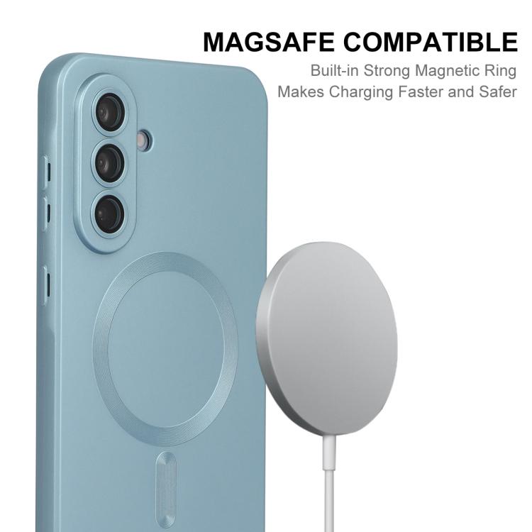 ENKAY - Funda de TPU mate MagSafe con película para lente para Samsung Galaxy A36 5G (rosa)