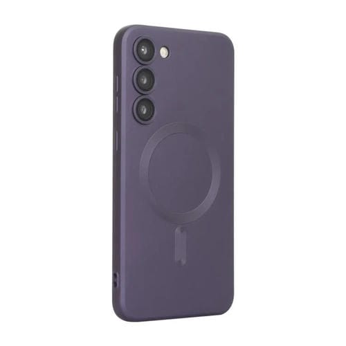 ENKAY - Funda de TPU mate MagSafe con película para lente para Samsung Galaxy A25 (morado)