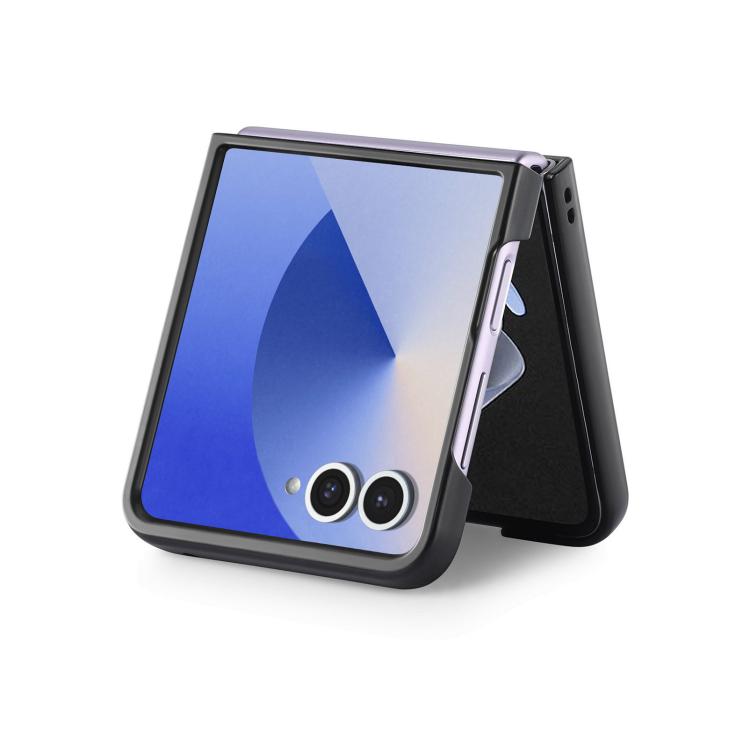 Funda trasera de cuero vintage para Samsung Galaxy Z Flip 7 5G (azul)