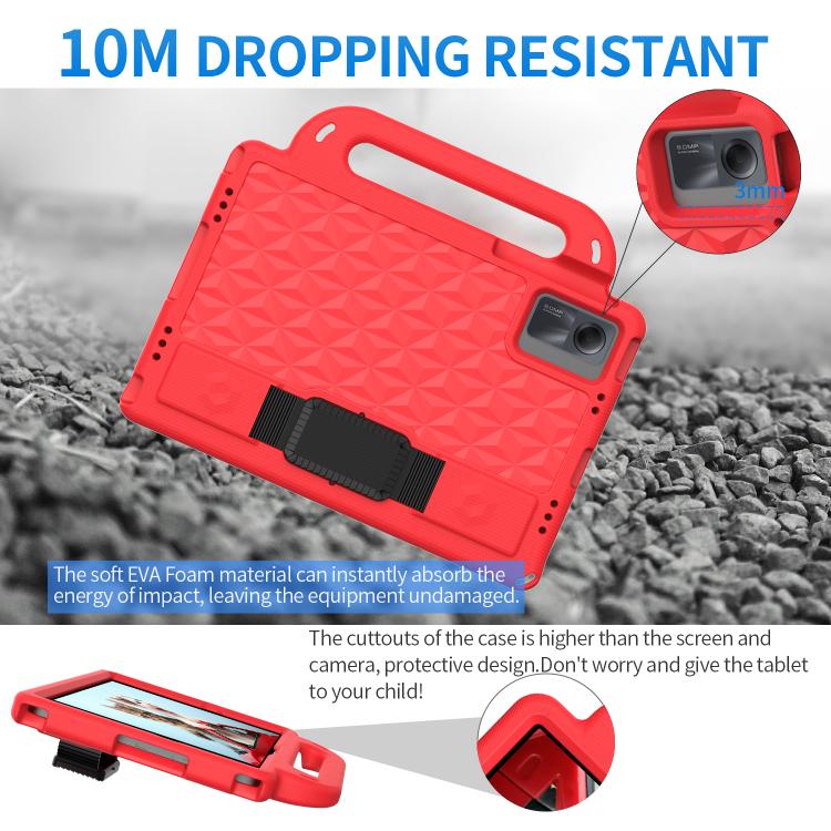 Funda de EVA a prueba de golpes para Xiaomi Redmi Pad SE 11 2023 Diamond Series (roja)