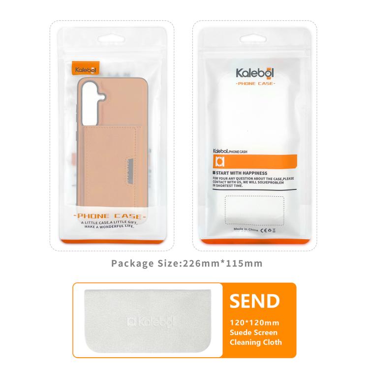 Funda de cuero plegable triple con imán fuerte Kalebol para Samsung Galaxy Z Flip6 (rojo)