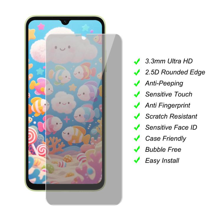 JUNSUNMAY - 25 protectores de pantalla de privacidad de vidrio templado para Samsung Galaxy A25e
