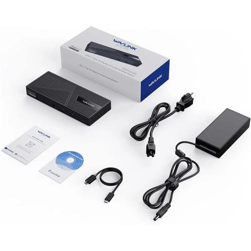 Estación de carga WAVLINK UG69PD24 DisplayLink 12 en 1 PD 100 W para Thunderbolt 4/3 (Enchufe australiano)