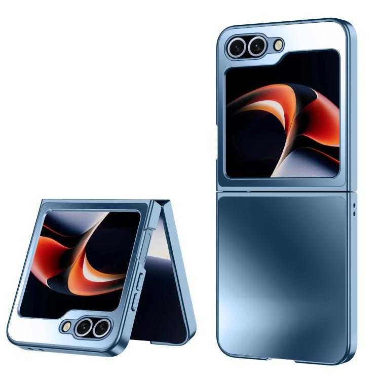 Funda plegable antigolpes y esmerilada AG para Samsung Galaxy Z Flip5 5G (azul oscuro)