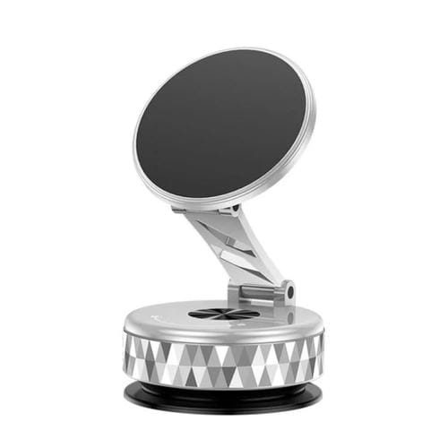 Soporte magnético para teléfono móvil con ventosa al vacío y rotación de 360 grados K13 para coche (plateado)