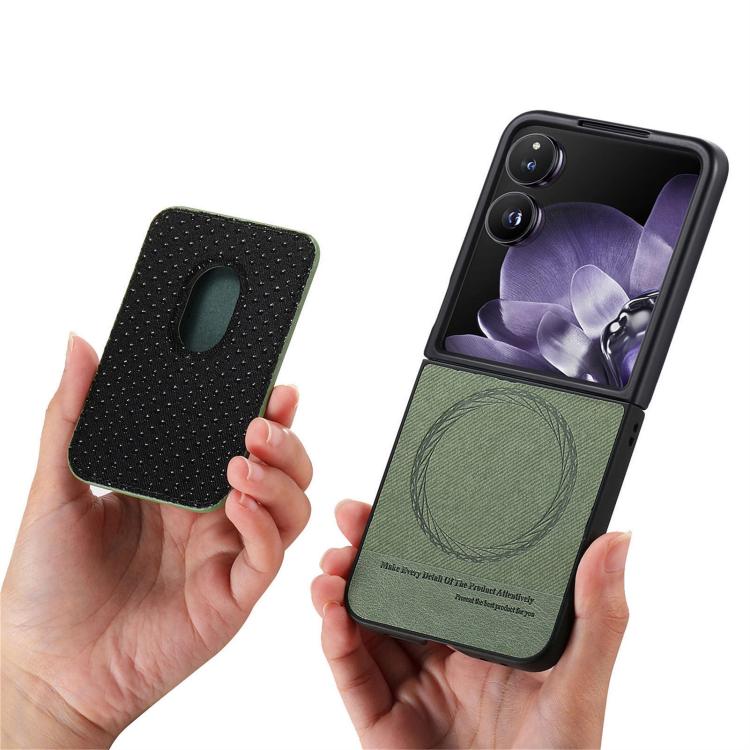 Funda magnética con tapa de tela sarga para Xiaomi Mix (verde)