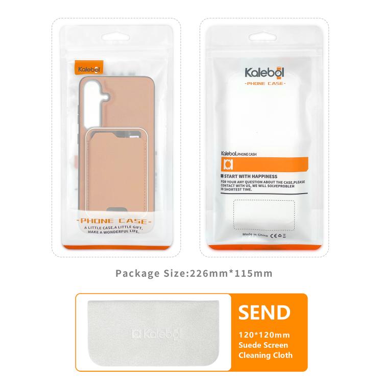 Funda de cuero con anillo magnético Kalebol Slim MagSafe para Samsung Galaxy Z Fold7 (marrón)