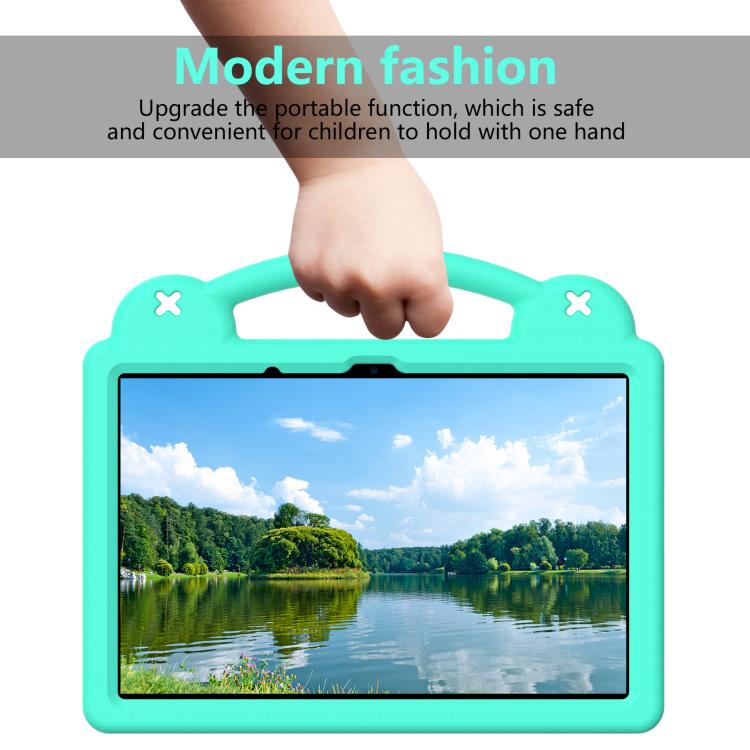 Funda de EVA a prueba de golpes para Xiaomi Redmi Pad 2 11 2025 con asa y soporte para niños (verde menta)