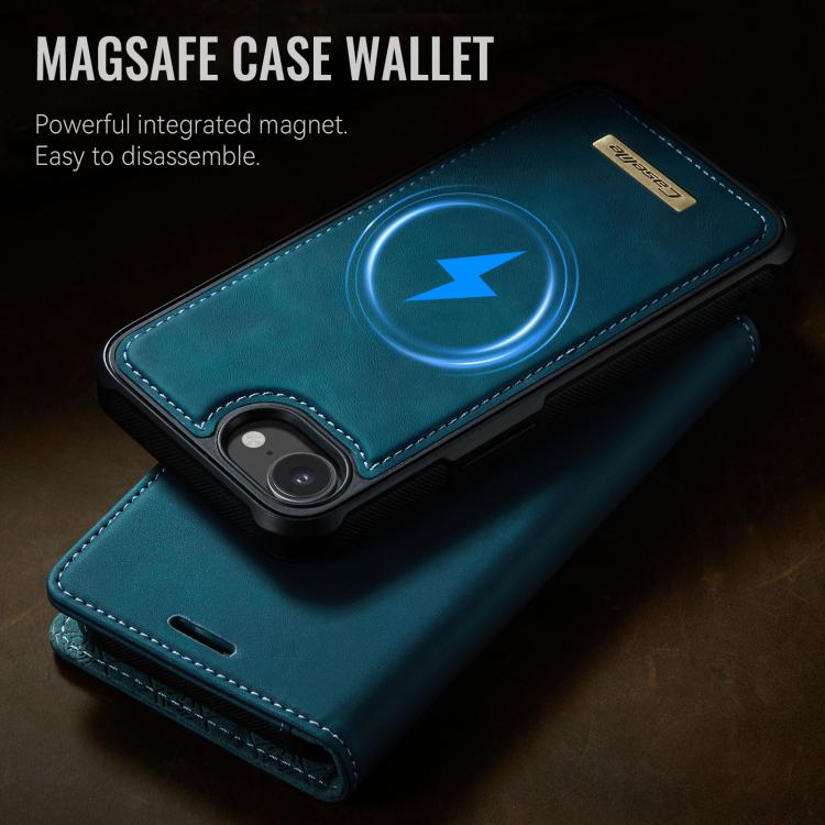 Funda de cuero desmontable CaseMe C49 MagSafe con bloqueo RFID para iPhone 16e (verde)