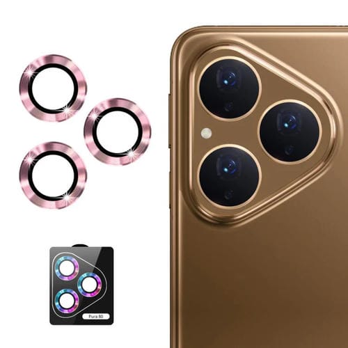 Película de vidrio templado ENKAY 9H para lente trasera de Huawei Pura 80 5G (rosa)