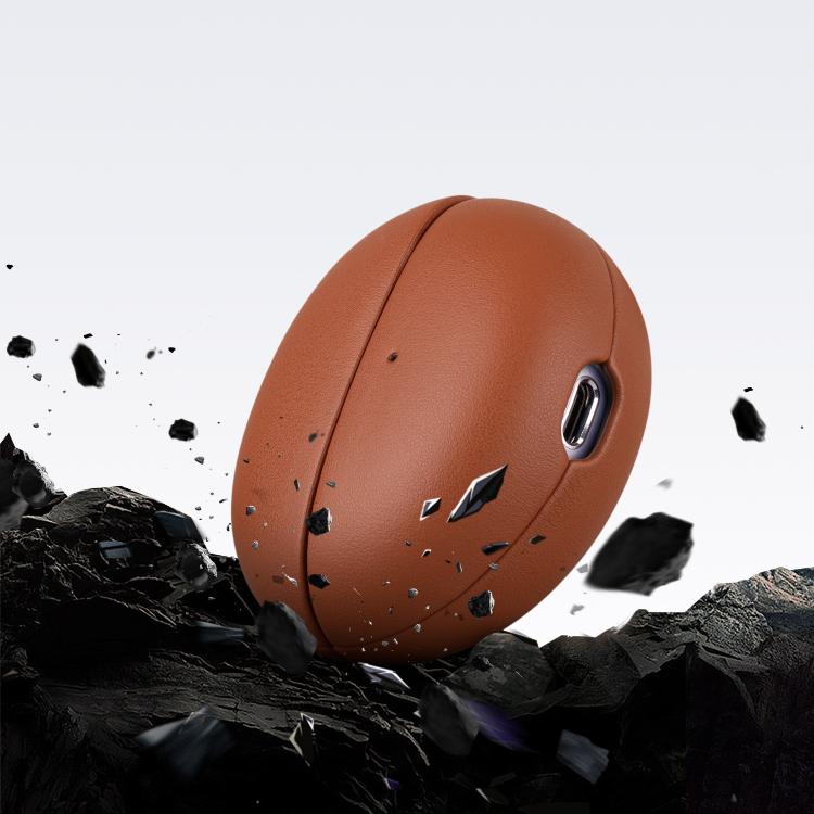 Funda protectora de cuero genuino granulado para auriculares Bluetooth Huawei FreeClip (flor, jengibre y hierba)