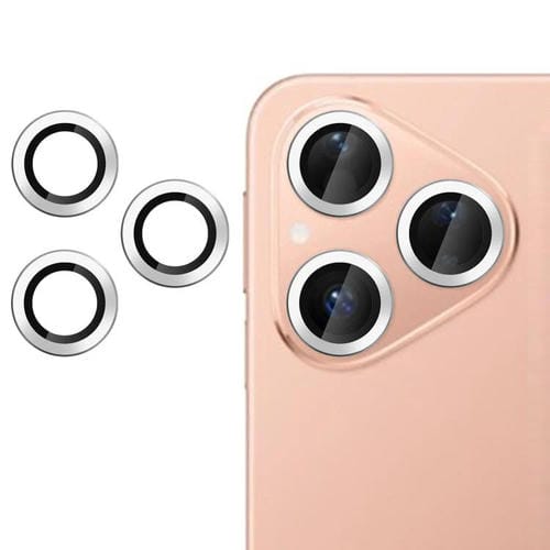 Película de vidrio templado para lente de cámara individual ultrafina Kalebol antiparpadeo para Huawei Pura 80 (plateada)