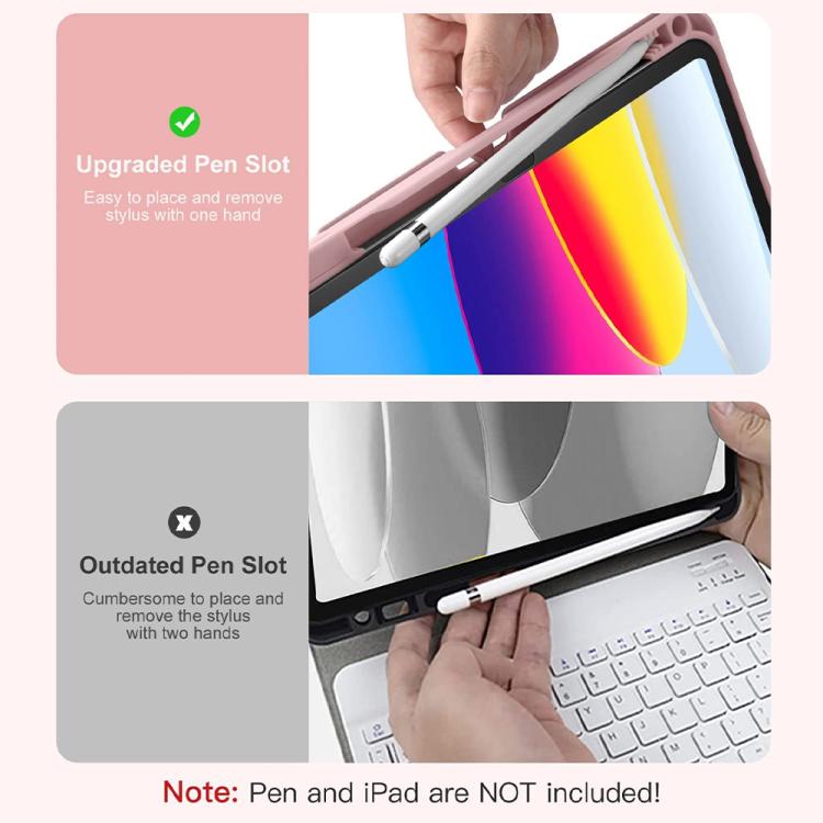 Funda de silicona y cuero con teclado Bluetooth para iPad Pro 11 (2021/2022) con ranura para bolígrafo (verde oscuro)