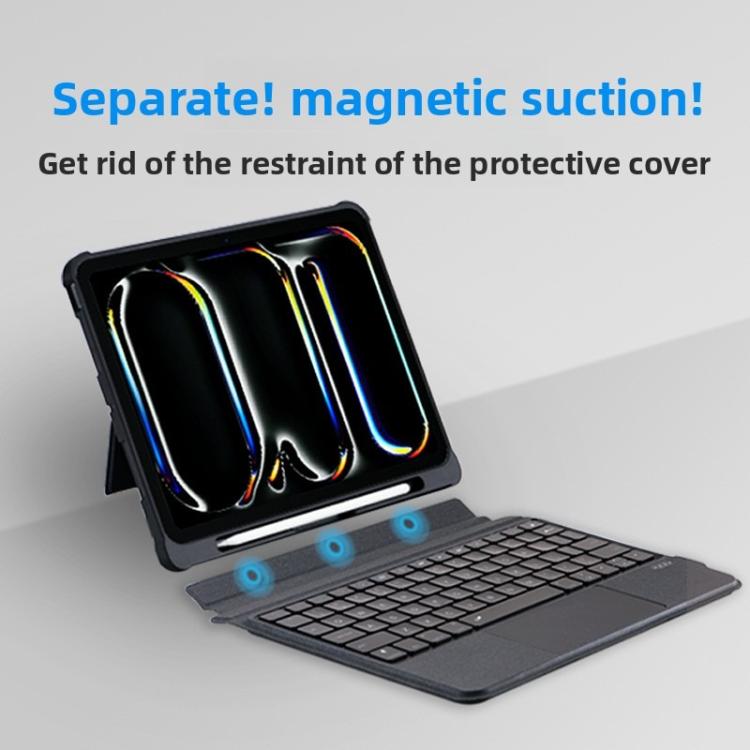Para iPad Air 2022/2020 10.9, con separación magnética del maravilloso teclado de control y cuatro esquinas de la funda protectora de PU a prueba de caídas.