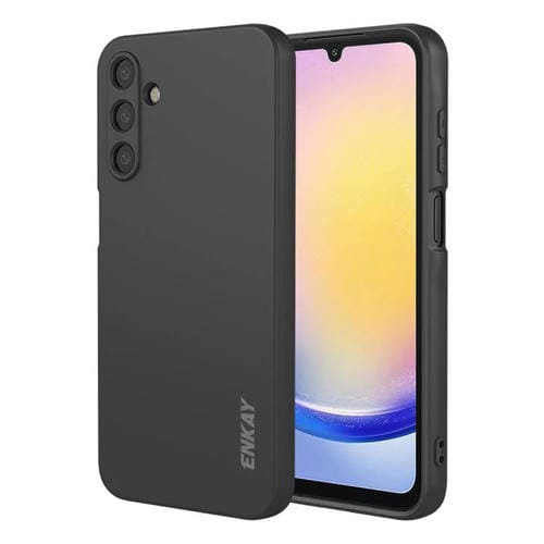 ENKAY - Funda de silicona líquida suave y a prueba de golpes para Samsung Galaxy A16 4G/5G (negra)