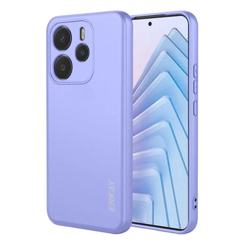 ENKAY - Funda de silicona líquida suave a prueba de golpes para Redmi Note 14 5G (India/Global) (Morado)