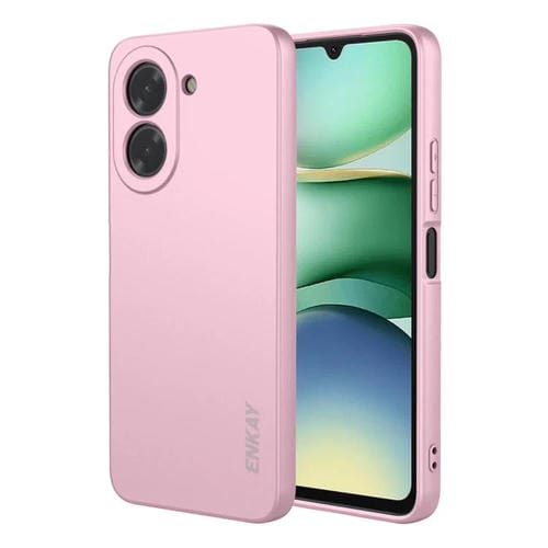 Funda ENKAY de silicona líquida suave y a prueba de golpes para Redmi A5 NFC (173 mm) (rosa)