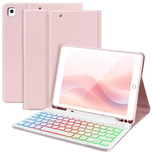 Funda magnética con teclado Bluetooth para iPad Pro 11 2024 (rosa cereza)