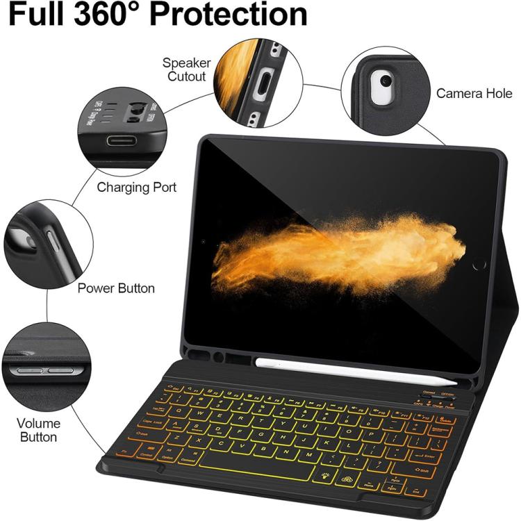Funda magnética con teclado Bluetooth para iPad Air 11 (2024/2025) (rojo begonia)