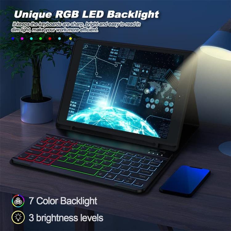 Funda magnética con teclado Bluetooth a color para iPad Pro 11 2024 (negro premium)