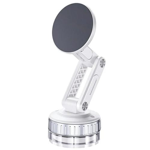 X51 Soporte magnético plegable para teléfono móvil con ventosa para salpicadero de coche (blanco)