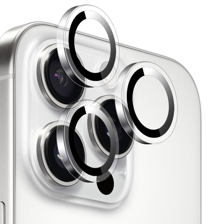 Protector de lente de cámara NORTHJO con anillo transparente de vidrio templado para iPhone 16 Pro/16 Pro Max (transparente)
