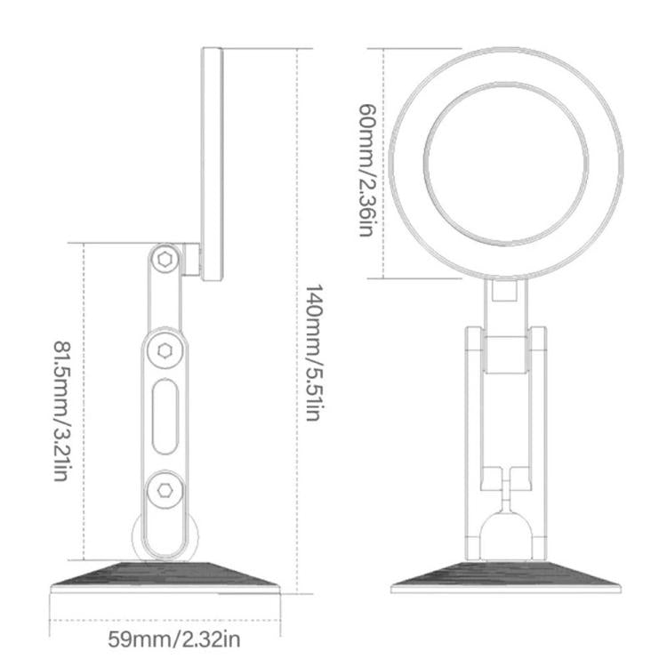 Soporte magnético para teléfono móvil Z18 con rotación de 360 grados y antivibración, de aleación de aluminio para coche.