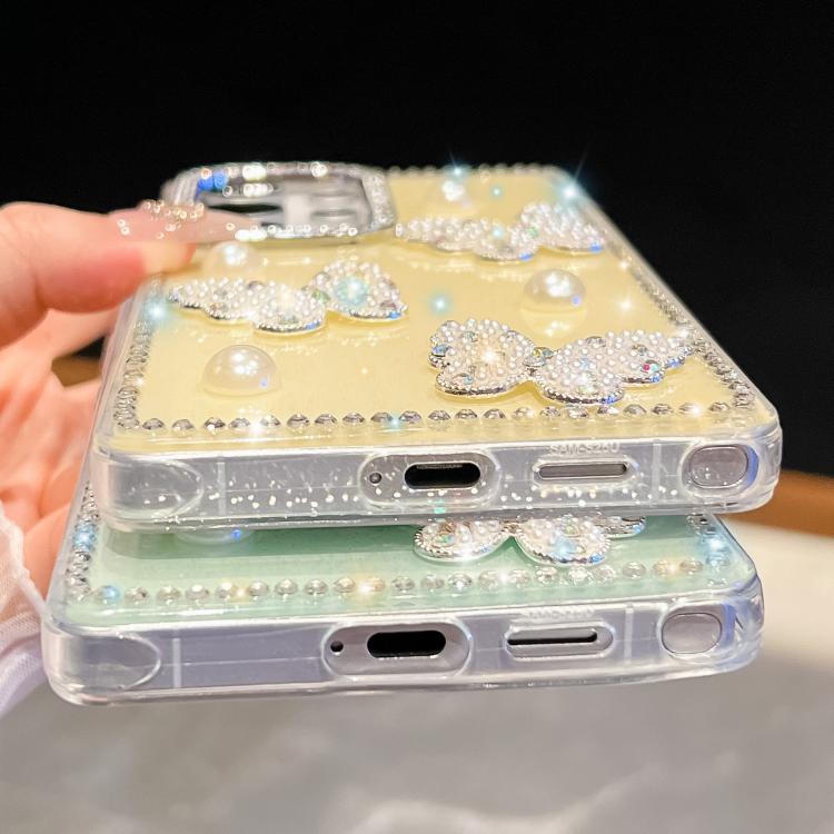 Funda para Samsung Galaxy A56 5G con diseño de mariposa, con purpurina y diamantes, a prueba de golpes (rosa claro)