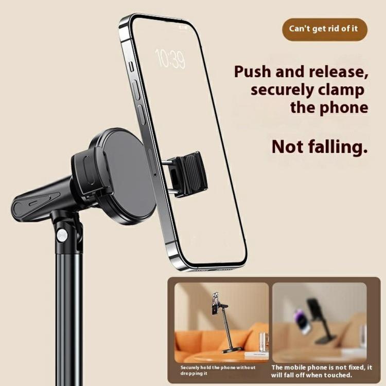 Soporte giratorio y ajustable para teléfono de escritorio T16 para grabación de vlogs en vivo (blanco)