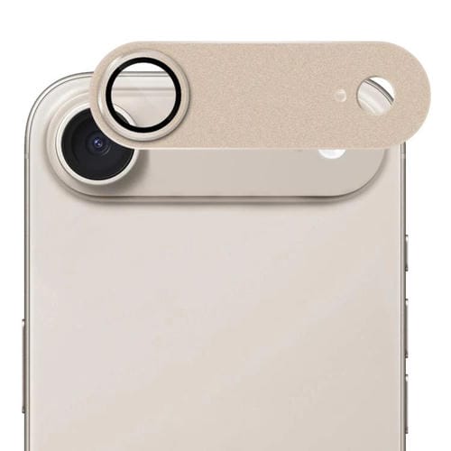 ENKAY - Lente de cámara antirreflejos con armadura esmerilada y película de vidrio templado de aleación de aluminio (dorado claro) para iPhone 17 Air