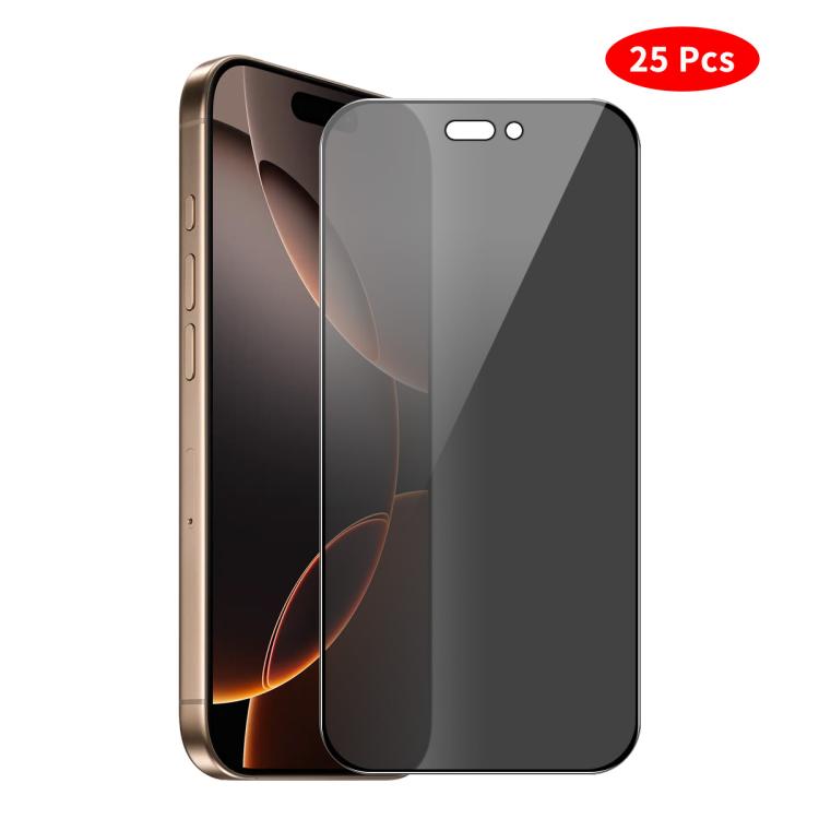 JUNSUNMAY - 25 películas de vidrio templado con impresión de seda y cobertura total para iPhone 16 Pro Max