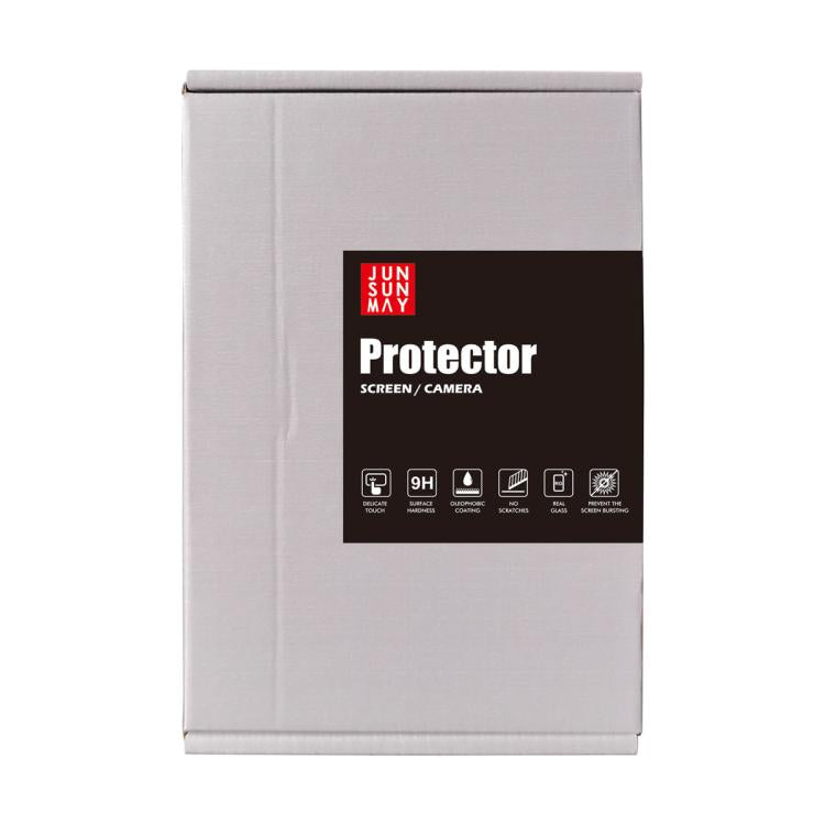 JUNSUNMAY - 25 películas de vidrio templado con impresión de seda y cobertura total para iPhone 16 Pro
