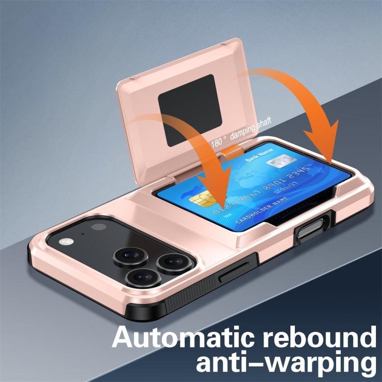 Funda abatible Kalebol para iPhone 17 Pro, con tarjetero, a prueba de golpes (verde militar)