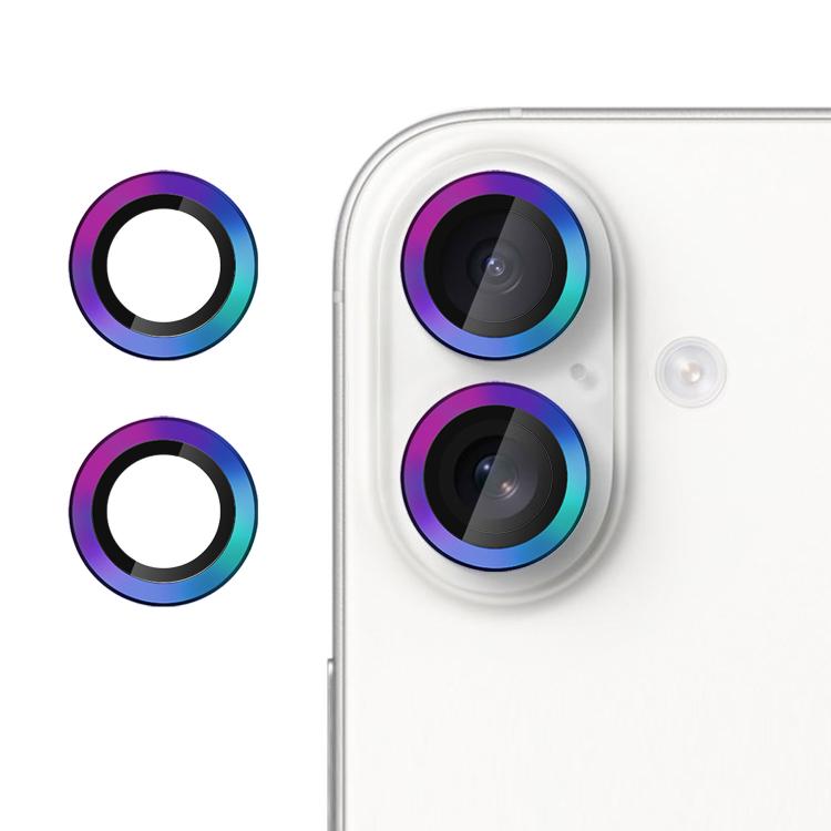 Película de vidrio templado Kalebol para iPhone 16, ultrafina y sin parpadeo para lente de cámara individual (colores deslumbrantes)