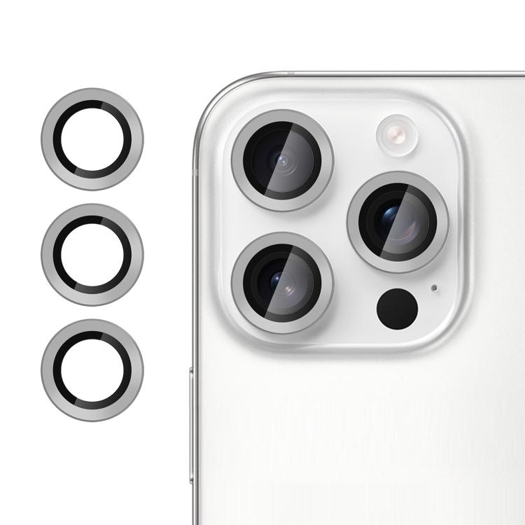 For iPhone 16 Pro Max Kalebol No Flicker Ultra-Thin Individual Camera Lens Tempered Glass Film(Graphite Gray)