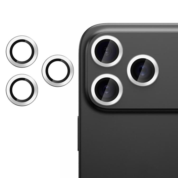 For iPhone 17 Pro Kalebol No Flicker Ultra-Thin Individual Camera Lens Tempered Glass Film(Silver)
