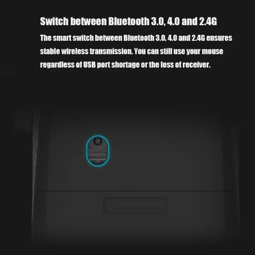 Ratón inalámbrico Rapoo M100G 2.4GHz 1300 DPI 3 botones Bluetooth Office (Gris claro)