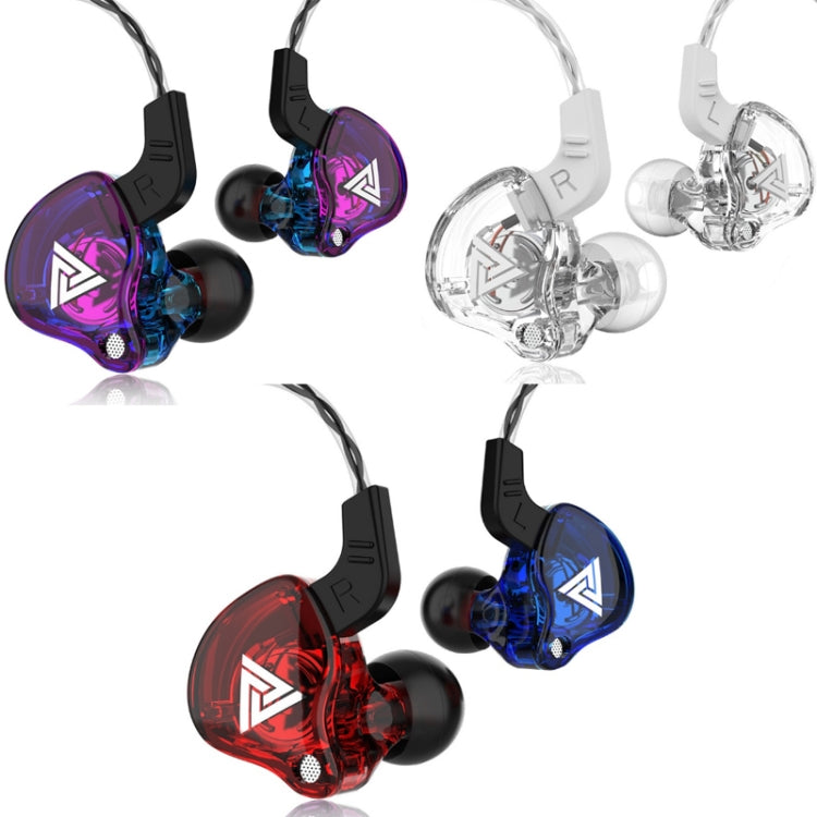 Auriculares In-Ear Qkz Ak6 Cableado Subwoofer Deportivos (Transparent White) 2 Pcs
