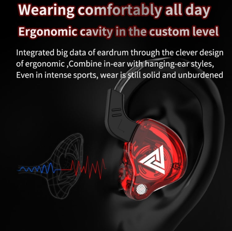 Auriculares deportivos Qkz Ak6-X In-Eur 3.5Mm subwoofers cableado (Rosa) 2 Pcs