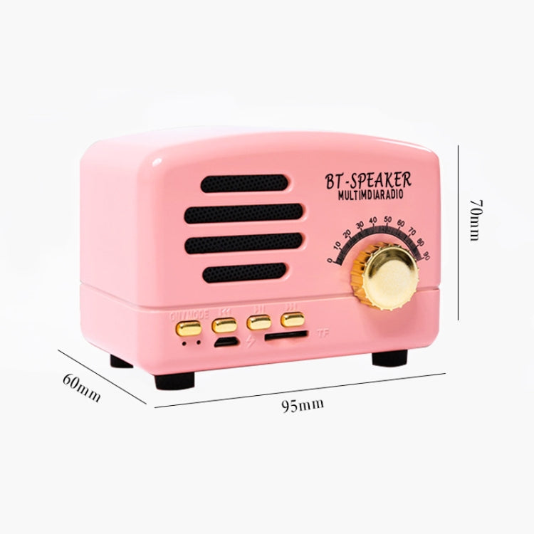 Mini Altavoz Portátil Bt01 Retro Bluetooth Inalámbrico Soporte TF (Azul)