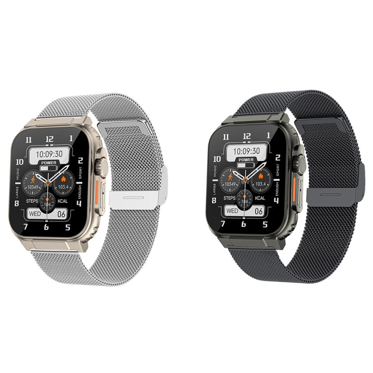 Reloj Inteligente A70 Monitor de Salud 1,96 Pulgadas con Llamada Bluetooth y IP68 (Acero Negro)