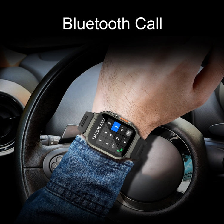 Reloj Inteligente A70 Monitor de Salud 1,96 Pulgadas con Llamada Bluetooth y IP68 (Acero Negro)