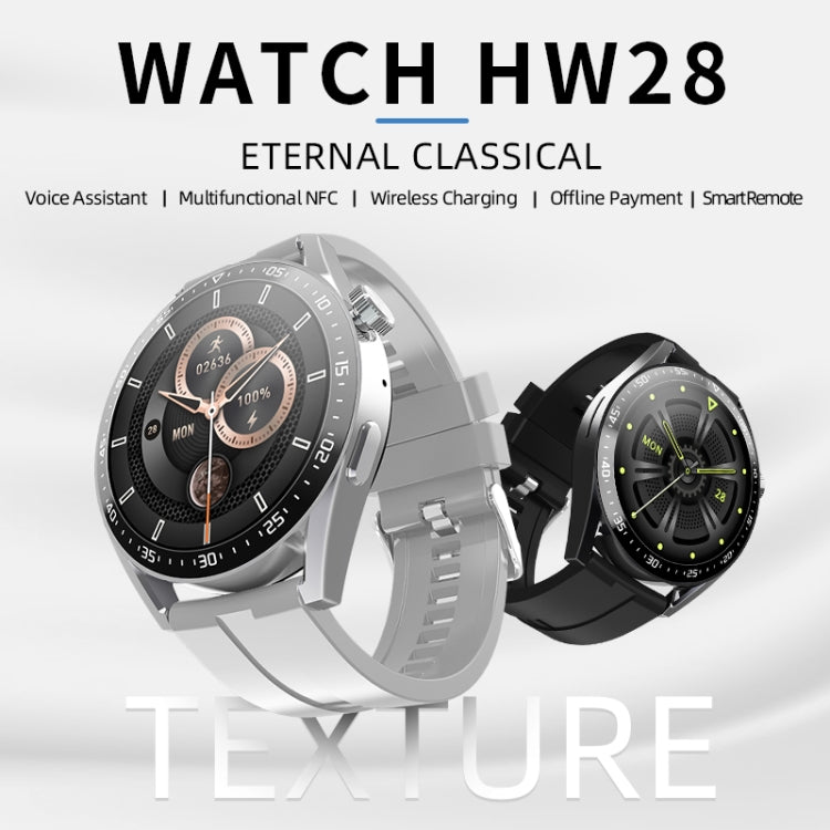 Reloj Inteligente Hw28 con Llamada Bluetooth, Monitoreo Salud, Pago NFC, IP67, 1,39 Pulgadas (Negro)