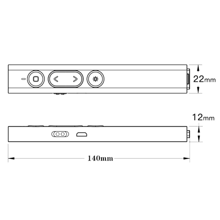 Puntero Láser Infrarrojo Multimedia B2 2,4 Ghz para Conferencias y Ppt Inalámbrico para Pasar Páginas (Blanco)